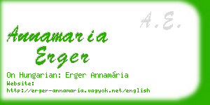 annamaria erger business card